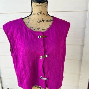 A’Milano Plum Vest Size Medium